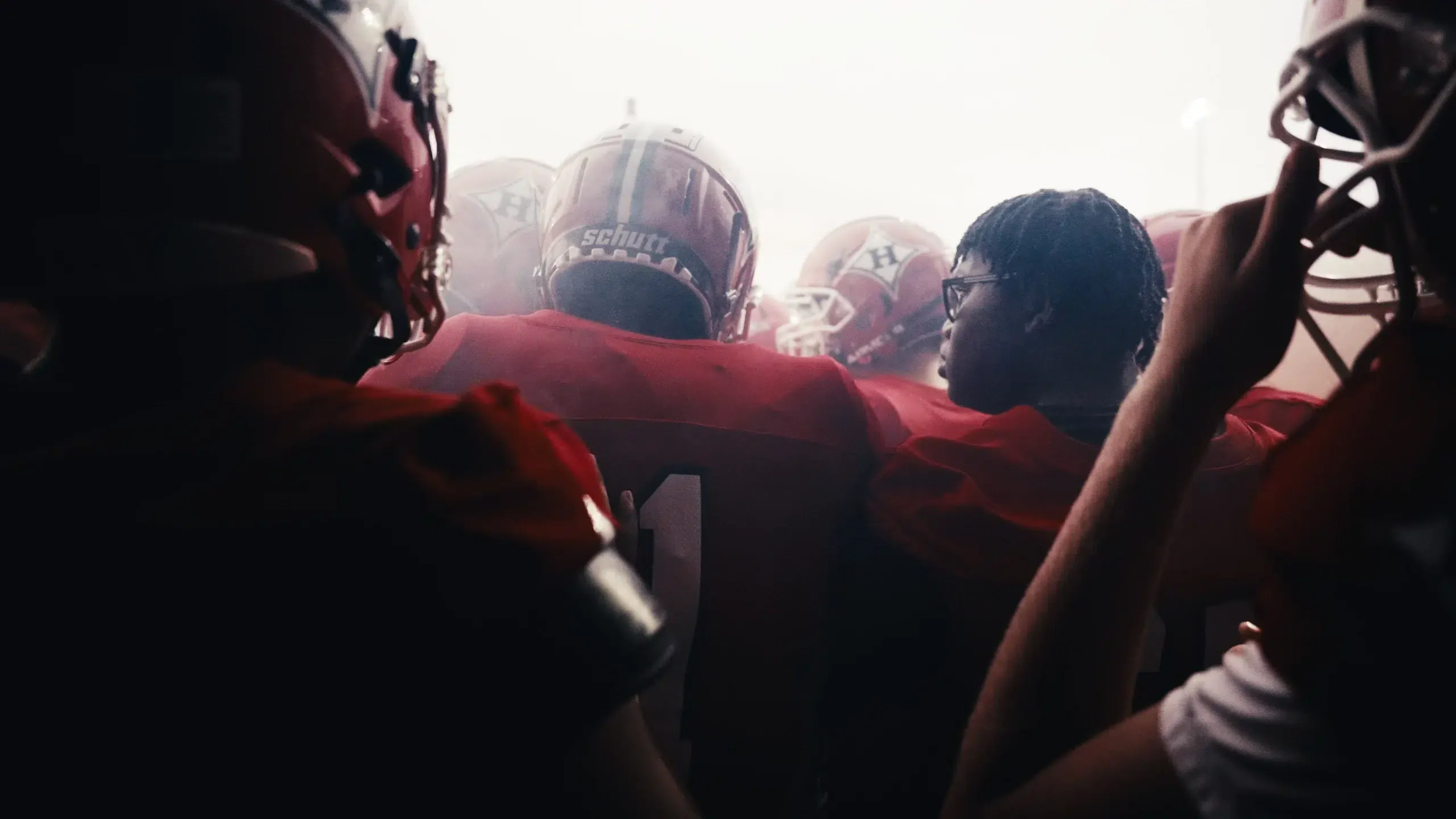 Still from a football ad