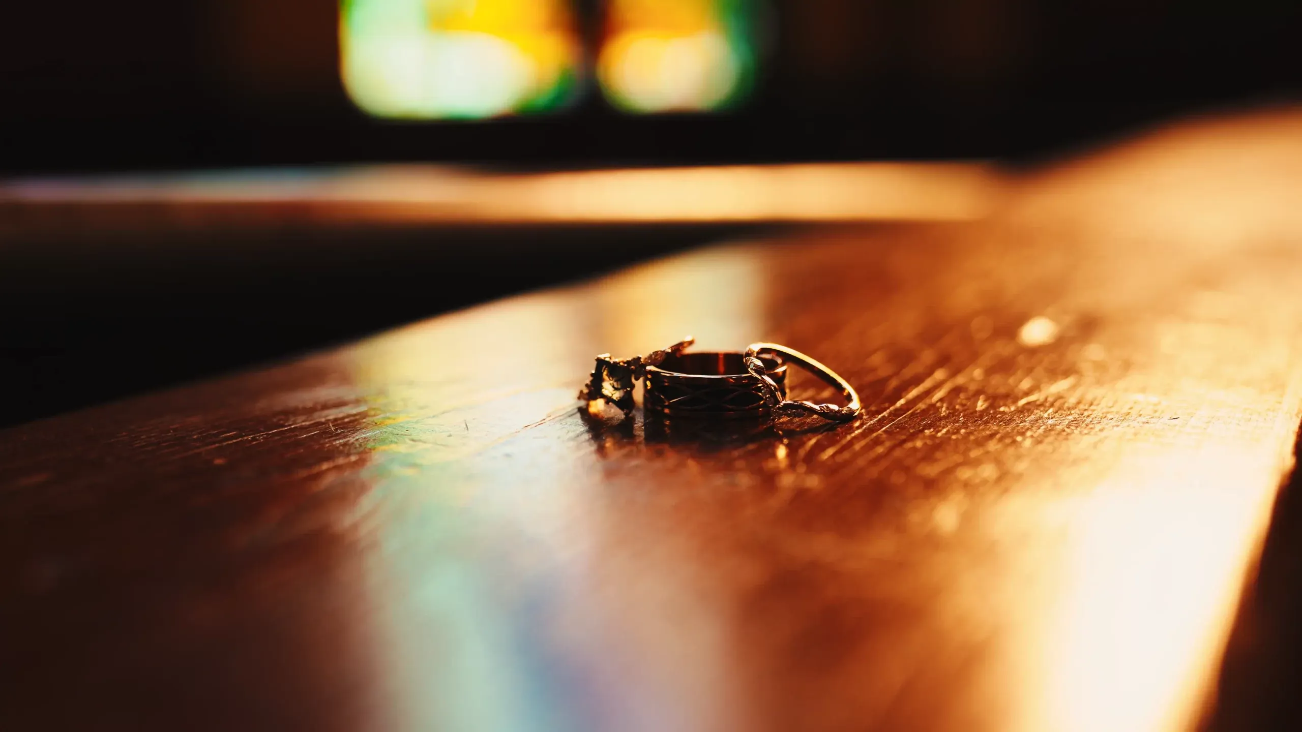 Still from Annabelle and Drew’s cathedral wedding film