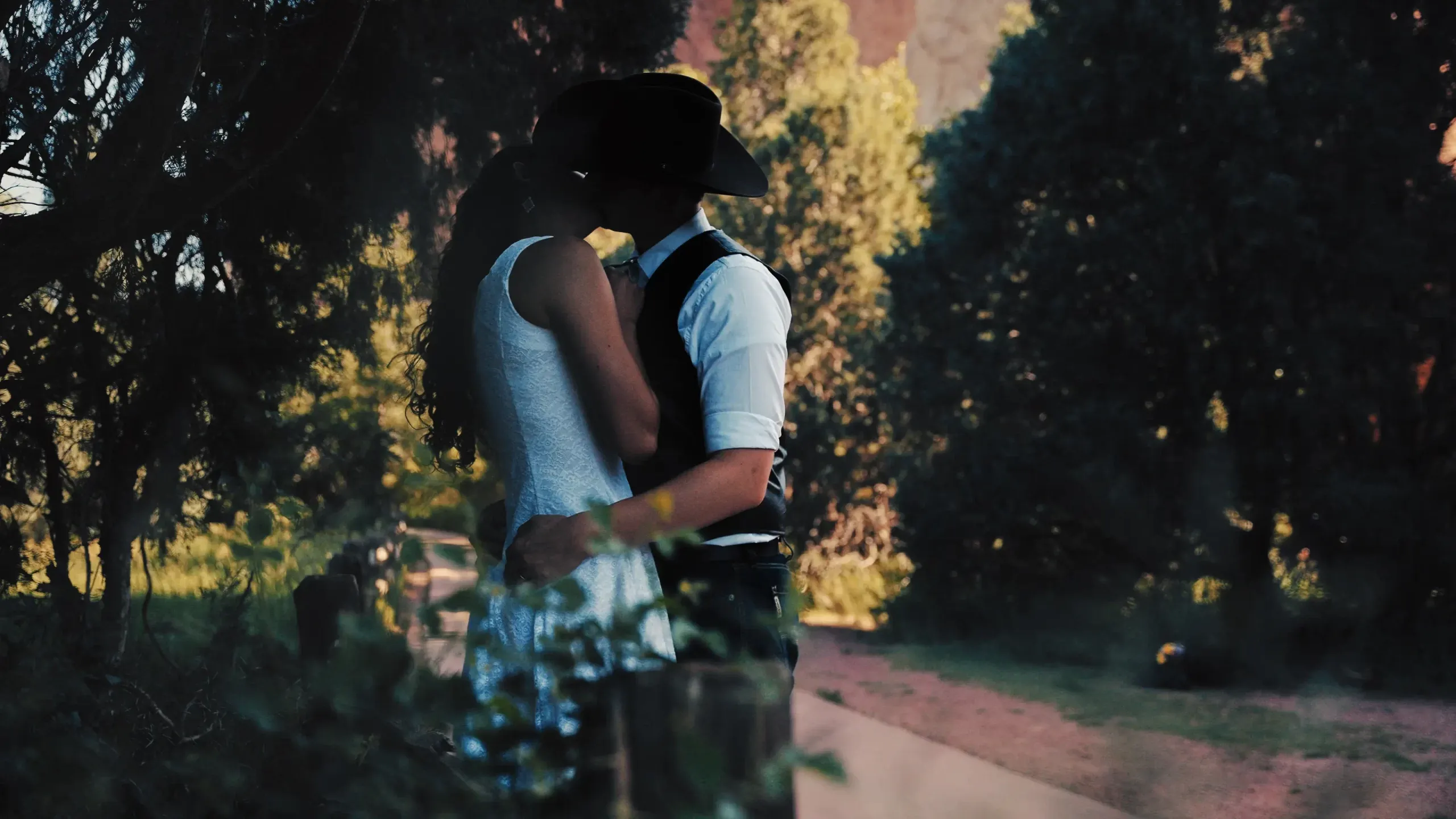 Still from Jeff and Emma’s mountain wedding film