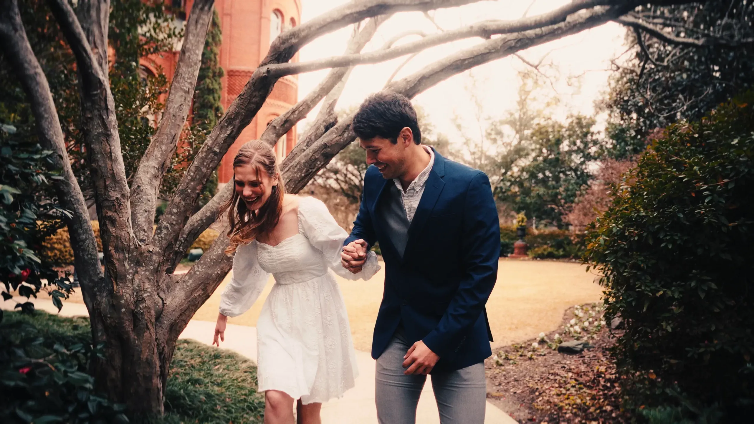 Still from Annabelle and Drew’s cathedral wedding film