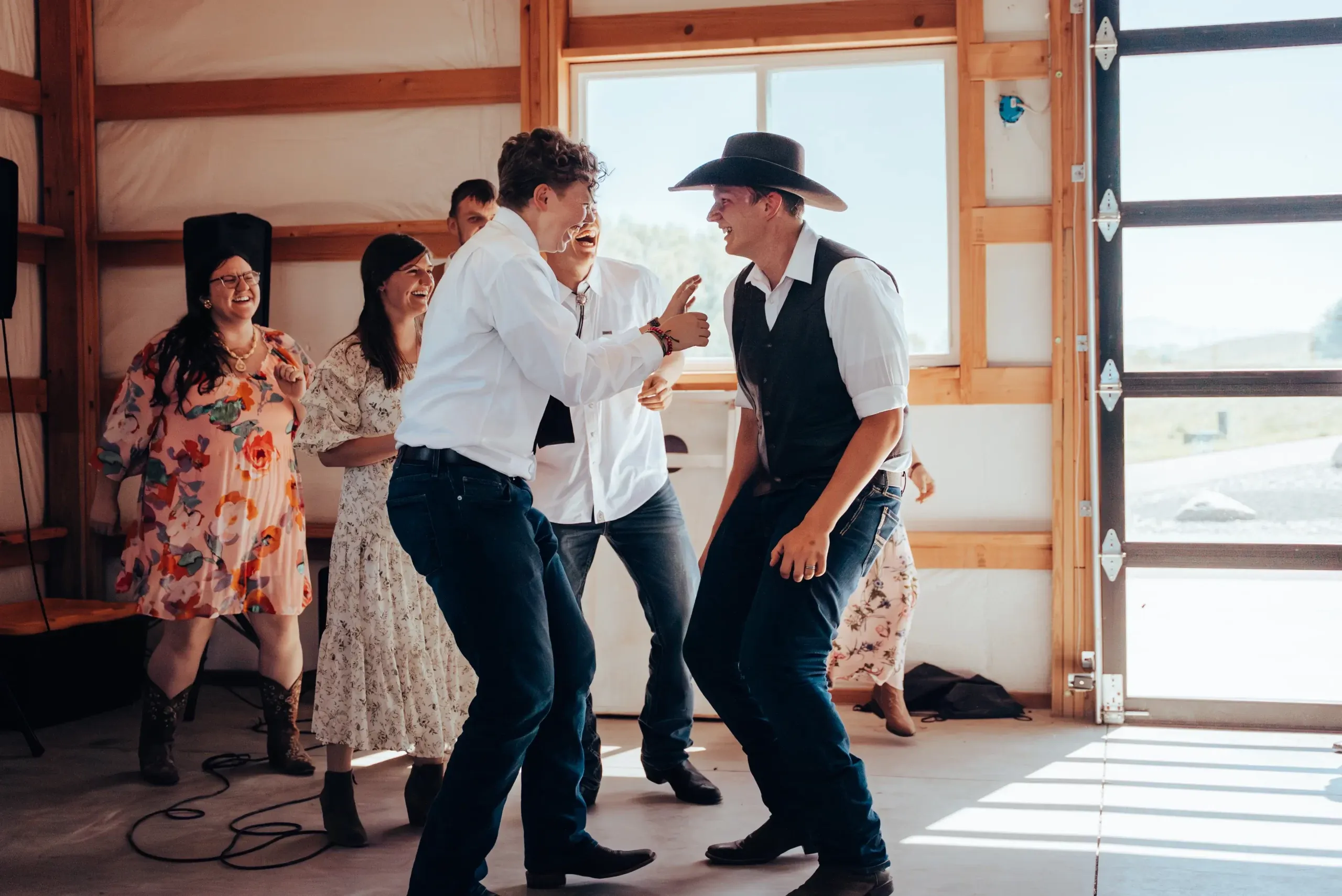 Still from Jeff and Emma’s mountain wedding film